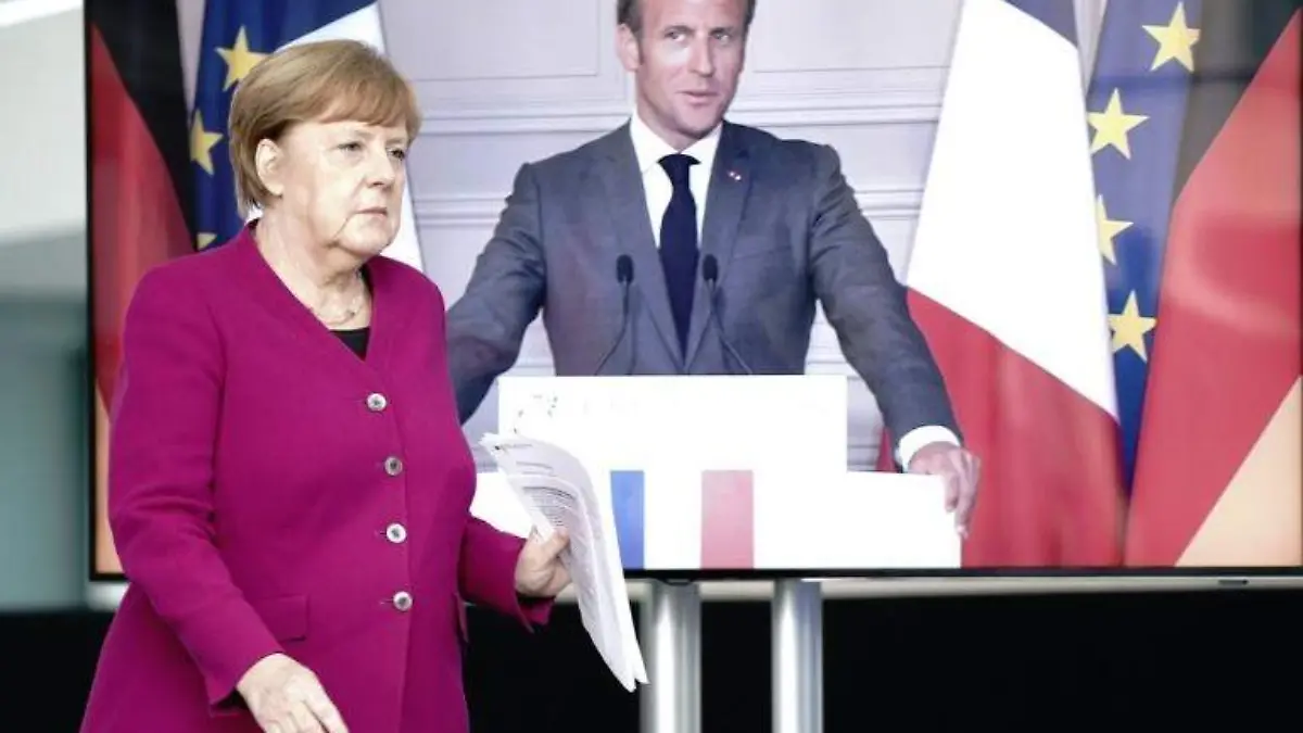 ANGELA MERKEL Y EMMANUEL MACRON